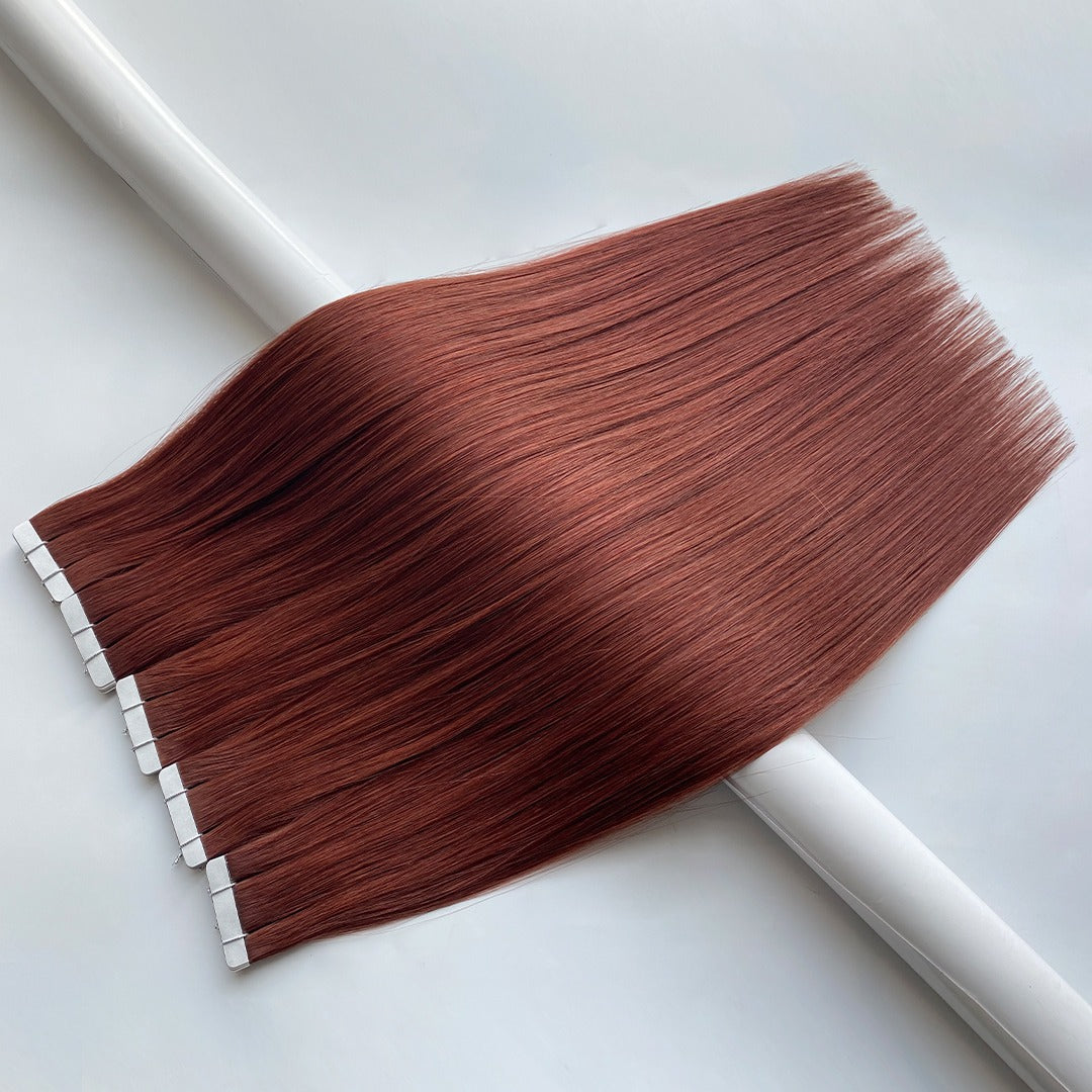 Tape-Extensions Mahagonibraun Nr.33