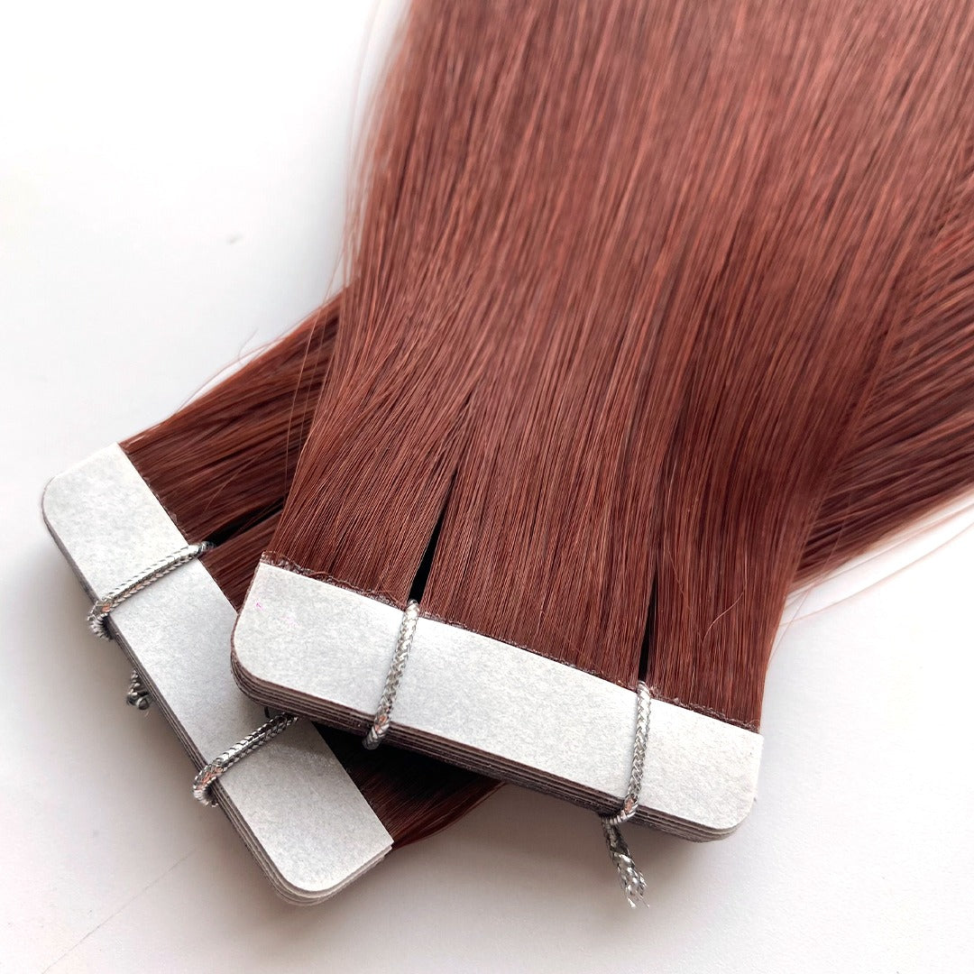 Tape-Extensions Mahagonibraun Nr.33