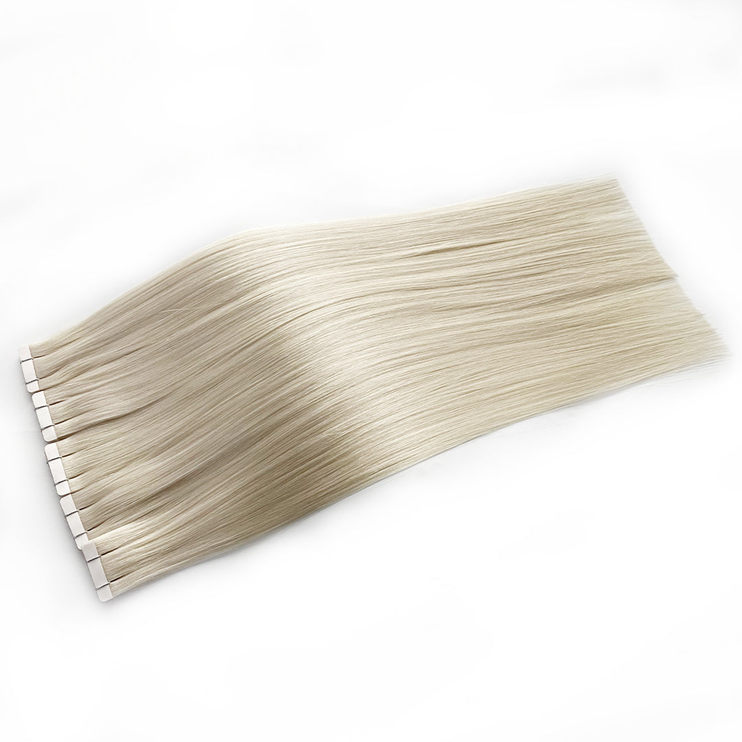 Tape-Extensions kühles Blond Ivory
